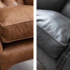 Compton Wingback chair in different selvaggio leathers