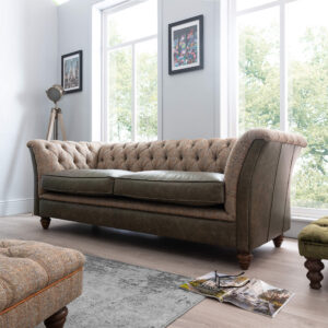 Granby sofa with heritage and harris tweed mix